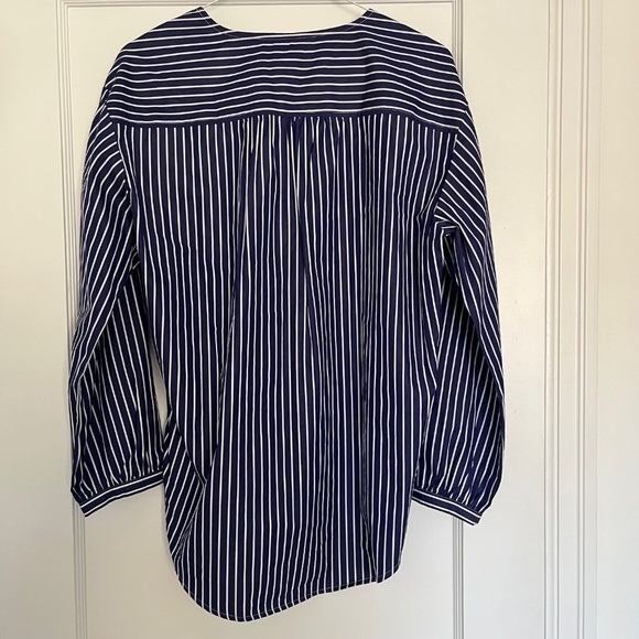 NWOT J. Crew Thomas Mason Poplin Striped Shirt | Size XS - Picture 6 of 8